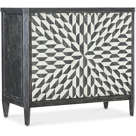 Contemporary 2-Door Accent Chest with One Adjustable Shelf