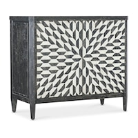 Contemporary 2-Door Accent Chest with One Adjustable Shelf