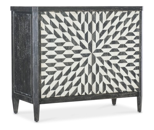 Contemporary 2-Door Accent Chest with One Adjustable Shelf