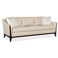 Transitional Sofa with Wood Frame