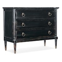 Traditional 3-Drawer Bedroom Chest with Armoire Base