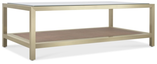 Contemporary Cocktail Table with Glass Top