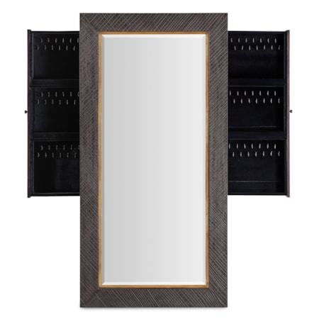 Floor Mirror with Jewelry Storage