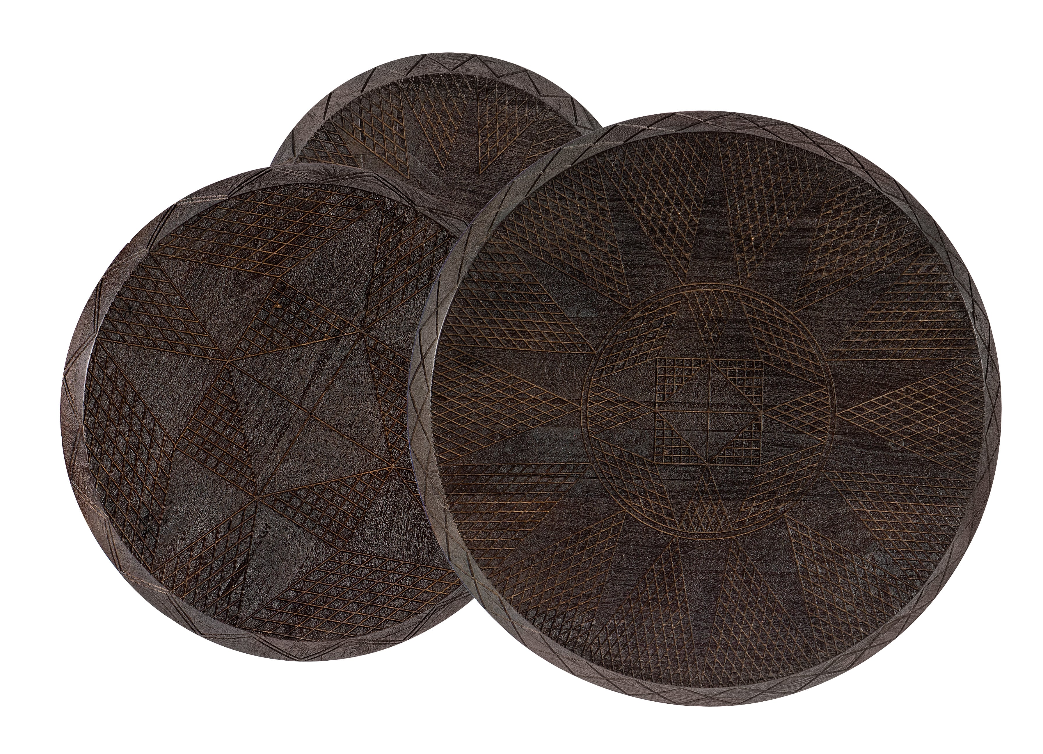 Round Wood Top Nesting Tables