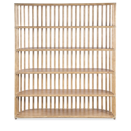 5-Shelf Slatted Bookcase