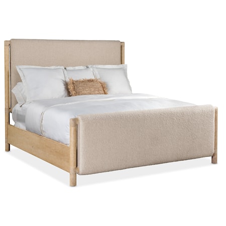 King Upholstered Panel Bed