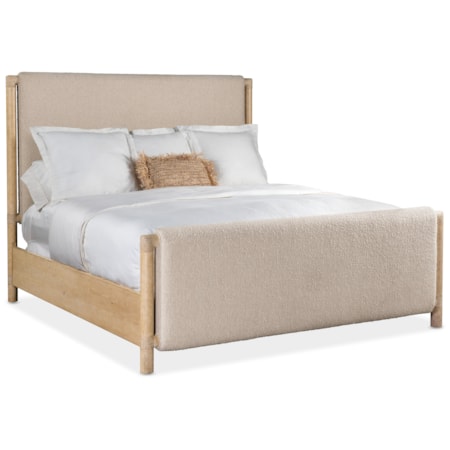 King Upholstered Panel Bed