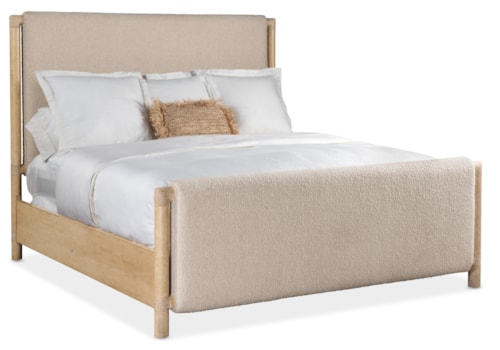 Casual King Upholstered Panel Bed