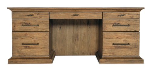 Casual 7-Drawer Executive Desk