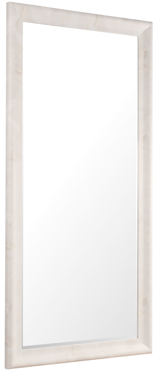 Transitional Floor Mirror with Onyx Frame