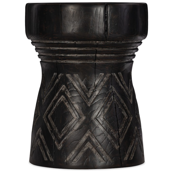 Hooker Furniture Commerce and Market Carved Stump Side Table