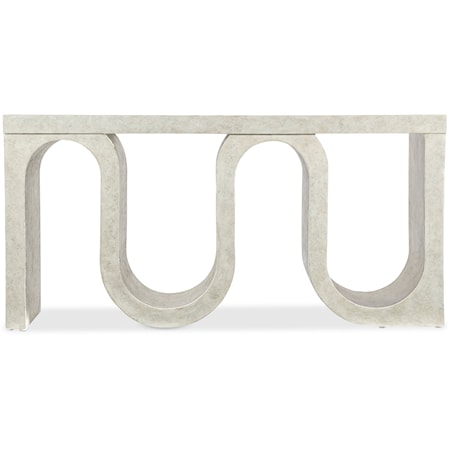 Contemporary Console Table with Snake Motif Base