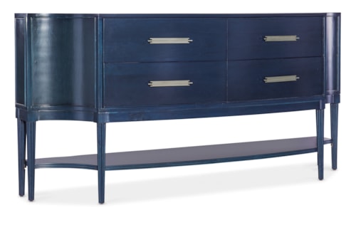 Traditional Credenza with Self-Closing Drawers
