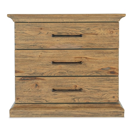 3-Drawer Nightstand with Outlets