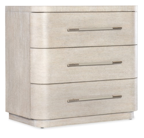 Contemporary 3-Drawer Nightstand with Soft-Closing Drawers