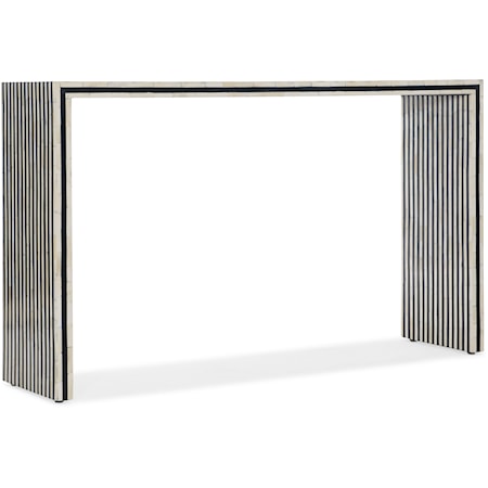 Transitional Console Table with Bone Inlay