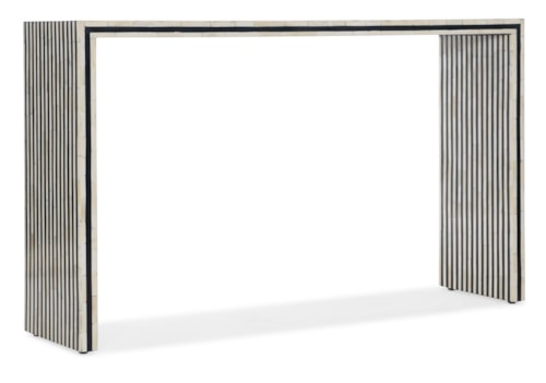 Transitional Console Table with Bone Inlay