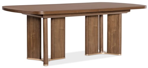Transitional Rectangular Dining Table with 20-Inch Leaves