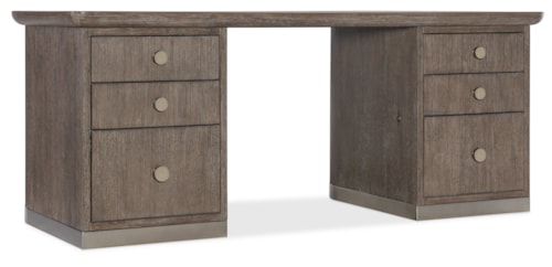 Contemporary 6-Drawer Executive Desk