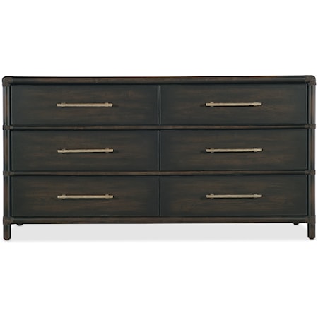 Casual 6-Drawer Dresser with Felt-Lining