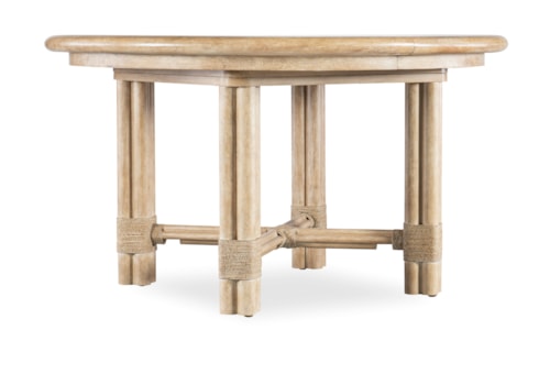 Casual Round Dining Table with 20" Leaf