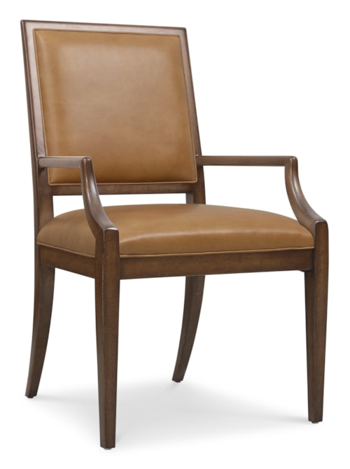 Traditional Leather Dining Arm Chair