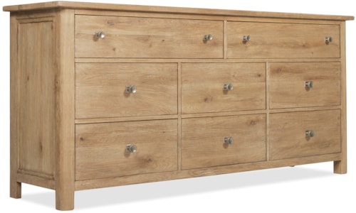 Transitional Eight-Drawer Dresser with Jewelry Tray