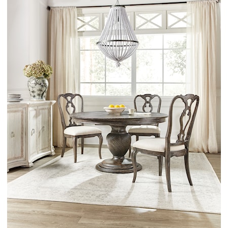 4-Piece Dining Set with Round Table