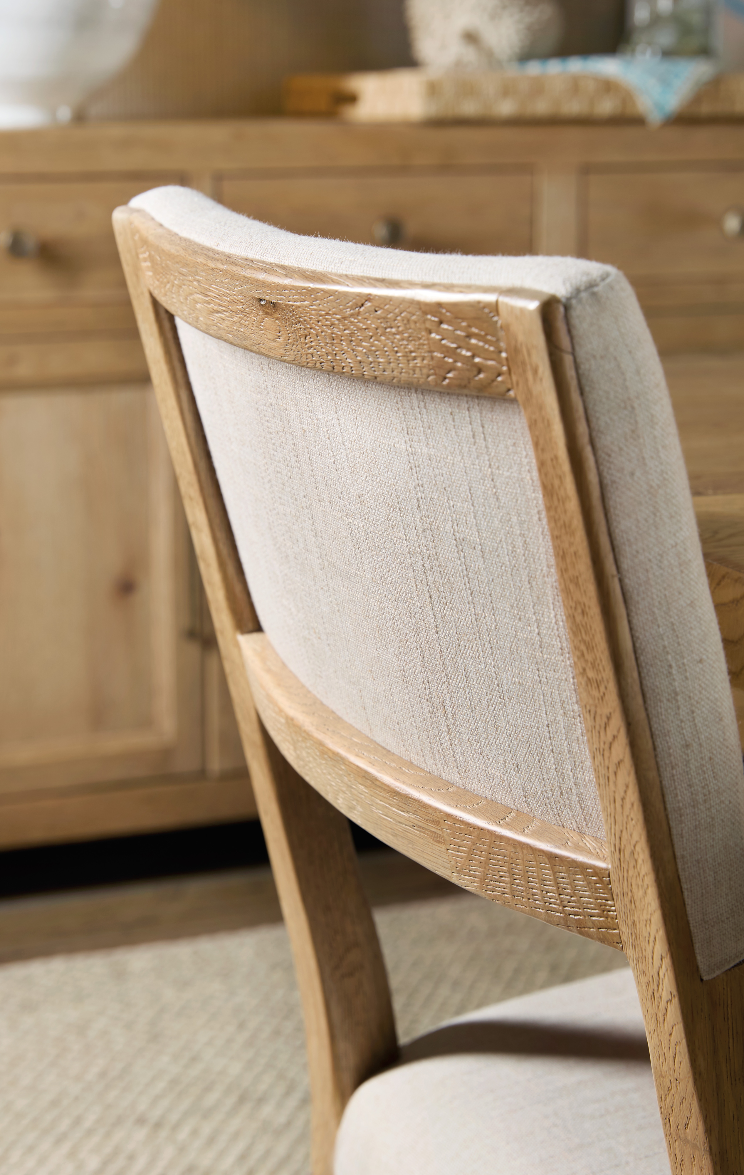 Open-Back Upholstered Dining Side Chair