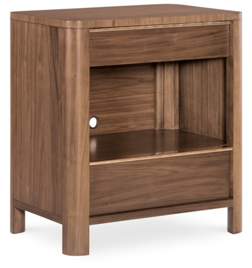Transitional 2-Drawer Nightstand with Wire Management