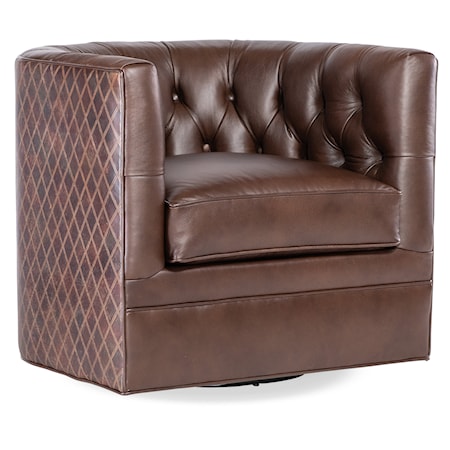 Tufted Swivel Barrel Chair