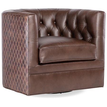 Tufted Swivel Barrel Chair