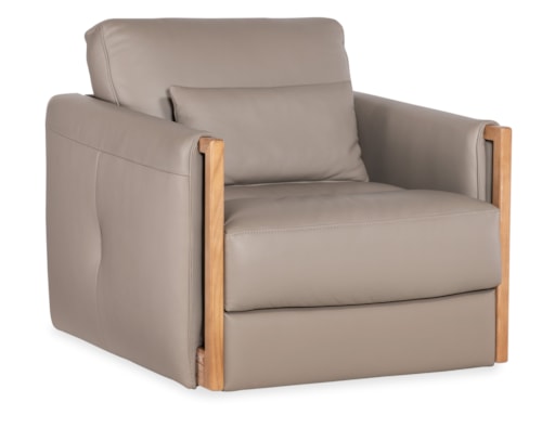 Contemporary Swivel Chair with Kidney Pillow