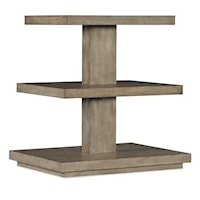 Contemporary Square Wood 3 Tier Accent Table