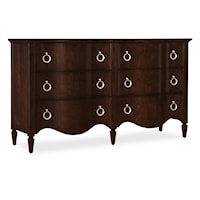 Transitional 6-Drawer Dresser with Removable Jewelry Tray
