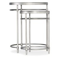Transitional Wood and Metal Nesting Tables