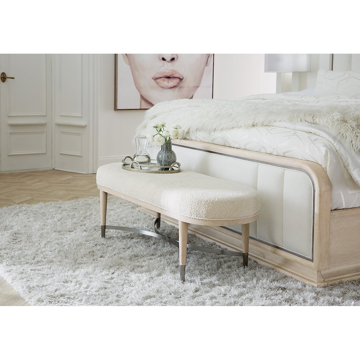 Hooker Furniture Nouveau Chic Upholstered Bench