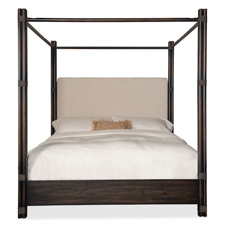 King Upholstered Poster Bed