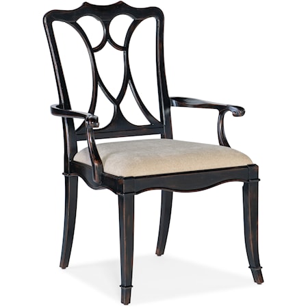 Traditional Upholstered Arm Chair