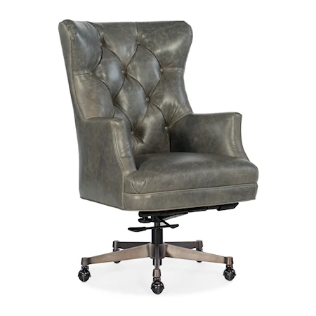 Brinley Transitional Leather Executive Swivel Tilt Office Chair