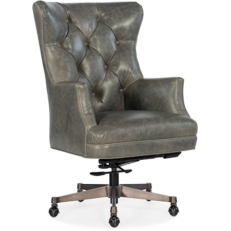 Brinley Transitional Leather Executive Swivel Tilt Office Chair