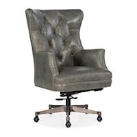 Brinley Transitional Leather Executive Swivel Tilt Office Chair