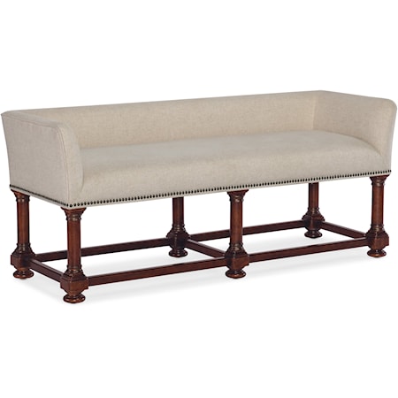 Hooker Furniture Charleston Traditional Upholstered Bed Bench with ...