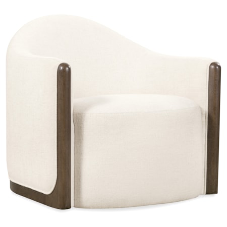 Rounded Barrel-Back Swivel Chair