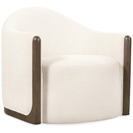 Rounded Barrel-Back Swivel Chair