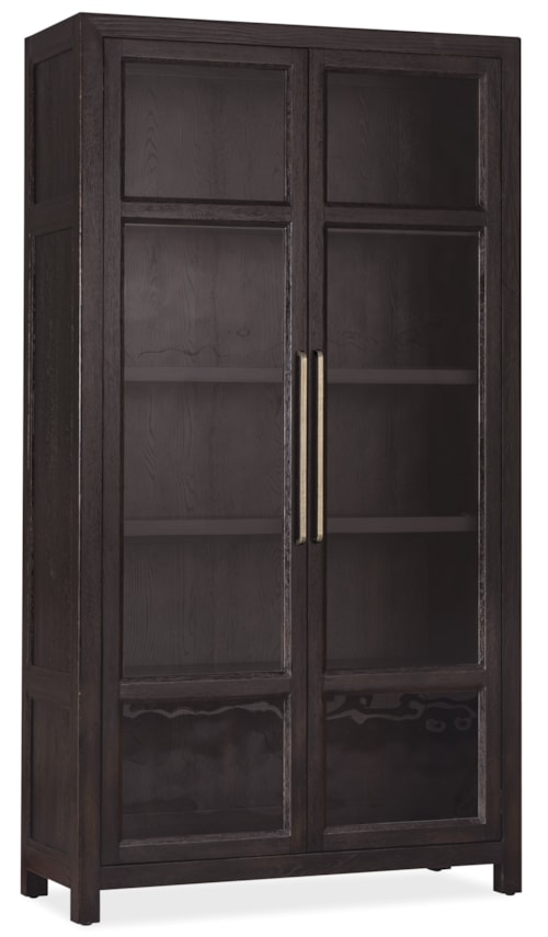 Relaxed Transitional Display Cabinet with Adjustable Shelves