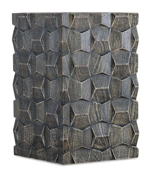 Casual Chiseling End Table with Carved Exterior