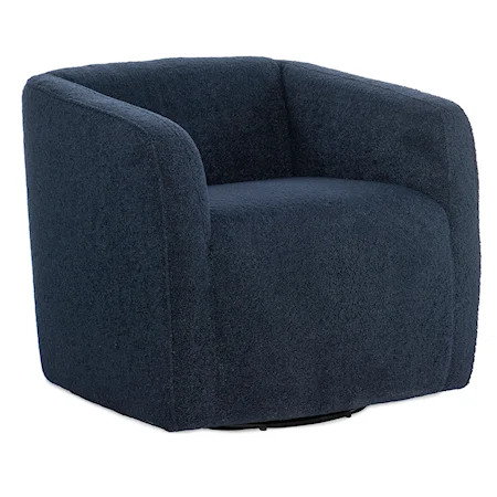 Contemporary Woolly Swivel Club Chair