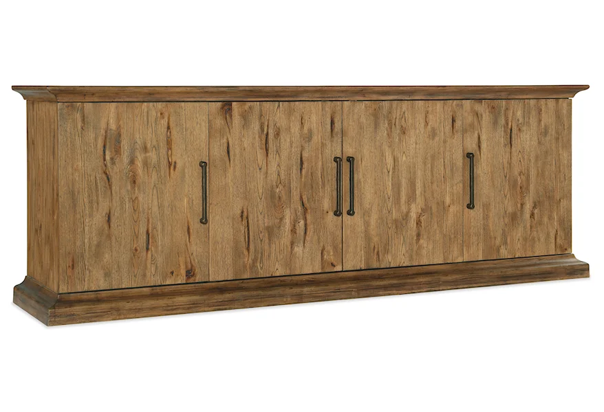 Big Sky 4-Door Media Console by Hooker Furniture at Miller Waldrop Furniture and Decor