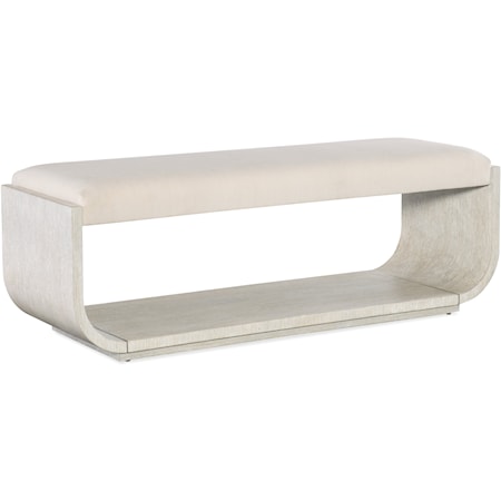 Contemporary Bed Bench with Upholstered Seat